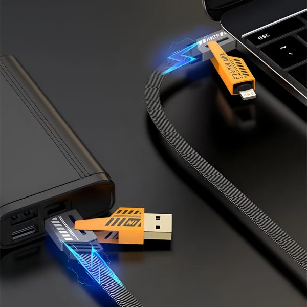 4-in-1 Multi USB Charging Cable – For Iphone And Type C | 65W Fast Charging For Iphone,Android Ipad, Laptop,Macbook