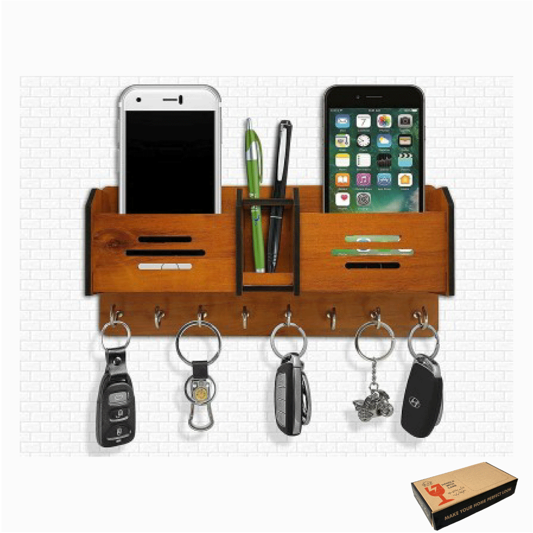 Wooden Mobile and Keys Beautiful Holder