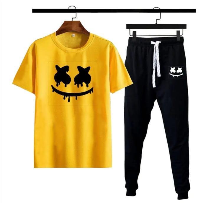 Men's Printed Polyester Track Suit - 2 Pcs