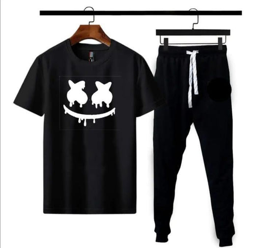 Men's Printed Polyester Track Suit - 2 Pcs