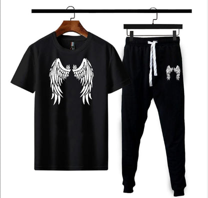 Men's Graphic Sublimation Cotton Track Suit 2 Pcs