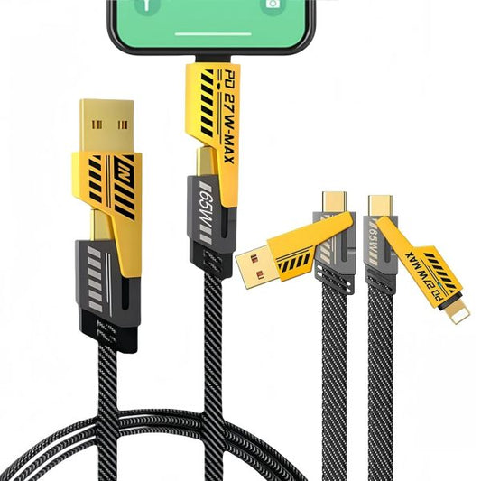 4-in-1 Multi USB Charging Cable – For Iphone And Type C | 65W Fast Charging For Iphone,Android Ipad, Laptop,Macbook