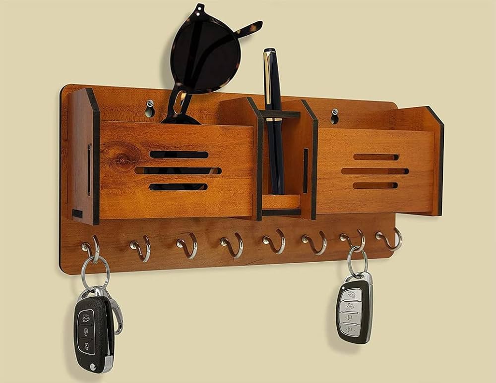 Wooden Mobile and Keys Beautiful Holder
