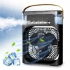 Portable Air Conditioner Fan | 10 Inch Big Size | Usb Electric Fan With Led Night Light, Fine Mist Water | Air Conditioner Fan Personal Cooler Desk Fan (random Color)