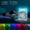 Portable Air Conditioner Fan | 10 Inch Big Size | Usb Electric Fan With Led Night Light, Fine Mist Water | Air Conditioner Fan Personal Cooler Desk Fan (random Color)