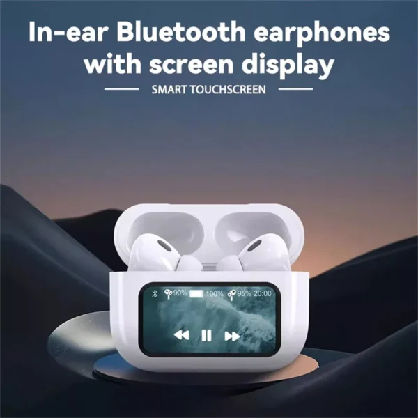 A9 Pro Airpods ANC/ENC Touch Screen Wireless Earbuds | Noise Cancellation | High Quality Sound